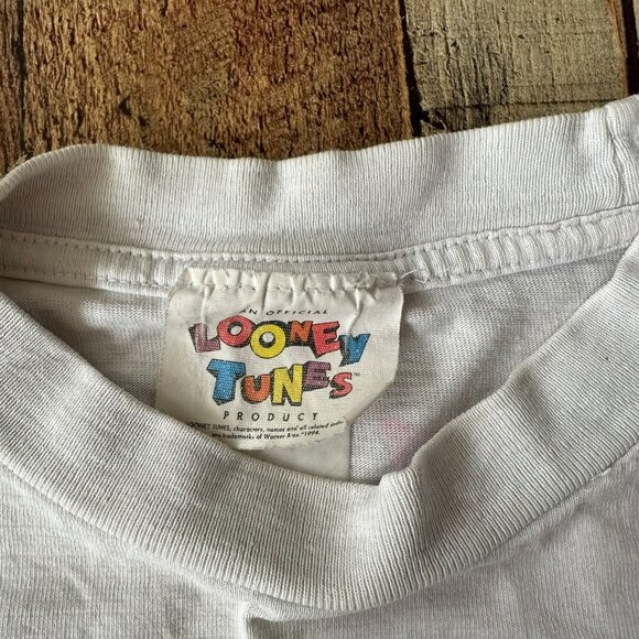 Vintage 1994 Looney Tunes Tweety Graphic T-Shirt All-Over Print Short Sleeve - Picture 10 of 12